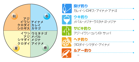 磯子釣り物カレンダー